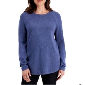 New with tag Karen Scott curved-hem sweater